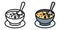 soup pottage, broth food, bowl dish icon