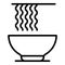 Soup ramen icon, outline style