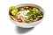 soup traditional background bowl dish diet white food noodle broth asian. Generative AI.