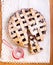 Sour cherry lattice pie