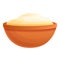 Sour cream bowl icon, cartoon style