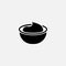 Sour cream bowl. vector Simple modern icon design illustration