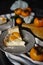 Sour cream pie with persimmon. Delicious Thanksgiving Dessert.