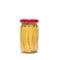 Sour pickled corncob in a glass