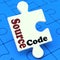 Source Code Puzzle Shows Software Program Or Programming