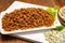 Source of fibre plant based vegan soya protein minced meat, meat free healthy food