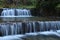 Source Vistula. Crystalline stream, clean water and waterfall