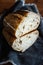Sourdough artisan bread loaf of traditional Homemade rye starter