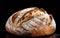 sourdough bread recipe isolated on white background.