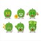 Soursop cartoon character with cute emoticon bring money