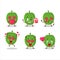 Soursop cartoon character with love cute emoticon