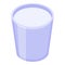 Soursop glass juice icon, isometric style