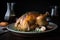 sous-vide roast chicken with crispy skin, delicate texture, and juicy interior