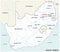 South africa administrative and political vector map