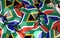 South Africa Badges Background - Pile of South African Flag