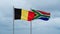 South Africa and Belgium flag