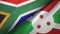 South Africa and Burundi two flags textile cloth, fabric texture