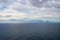 South Africa coast with scenic mist and fog over the ocean, Cape Agulhas, Cape Peninsula, Cape Town, travel destination. Dramatic