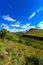 South Africa Drakensberg scenic panoramic nature view -  green Giants Castle wide panorama