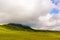 South Africa Drakensberge scenic panorama landscape, green plane and mountains