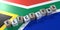 South Africa - elections concept - wooden blocks and country flag