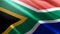 South Africa flag closeup footage background