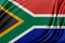 South Africa flag with a glossy silk texture.