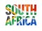 South africa flag text font