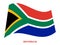 South Africa Flag Waving Vector Illustration on White Background. South Africa National Flag