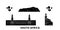 South Africa flat travel skyline set. South Africa black city vector illustration, symbol, travel sights, landmarks.