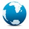 South Africa, Madagascar, South America, Antarctica, Planet Earth Icon