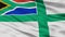 South Africa Naval Ensign Flag Closeup View