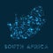 South Africa network map.