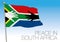 South Africa peace symbolic flag with hands