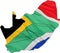 South Africa Shape and Flag