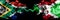 South Africa vs Burundi, Burundian smoky mystic flags placed side by side. Thick colored silky abstract smoke flags concept