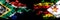 South Africa vs Zimbabwe, Zimbabwean smoky mystic flags placed side by side. Thick colored silky abstract smoke flags concept