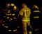 South African Firefighters in bunker gear at night