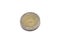 A South African five rand coin isolated on a white background