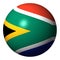 South African flag sphere