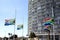 South African Flags Flying At Half-Mast