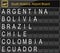 South America Country Airport Board Information.