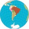 South America globe.