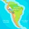 South America Map with Natural Attractions