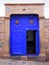 South America, Peru,Cusco, blue building door