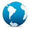 South America, South Pole and Africa Planet Earth Icon