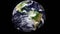 South america world globe shows americas from satellite - 3d video