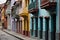 South American architecture and geography A street in the city of cartagena, colombia AI generation