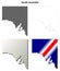 South Australia outline map set