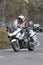 South Australian Police officer riding a BWM Police motorcycle